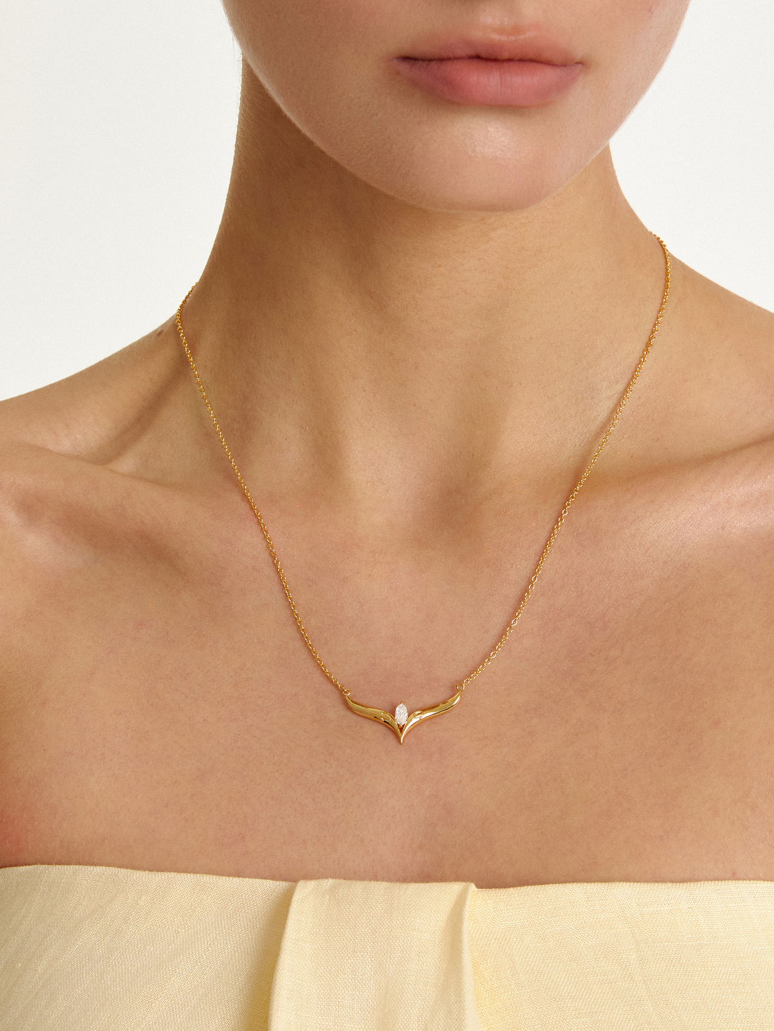 Nine-tailed Fox Guardian V-shaped Necklace