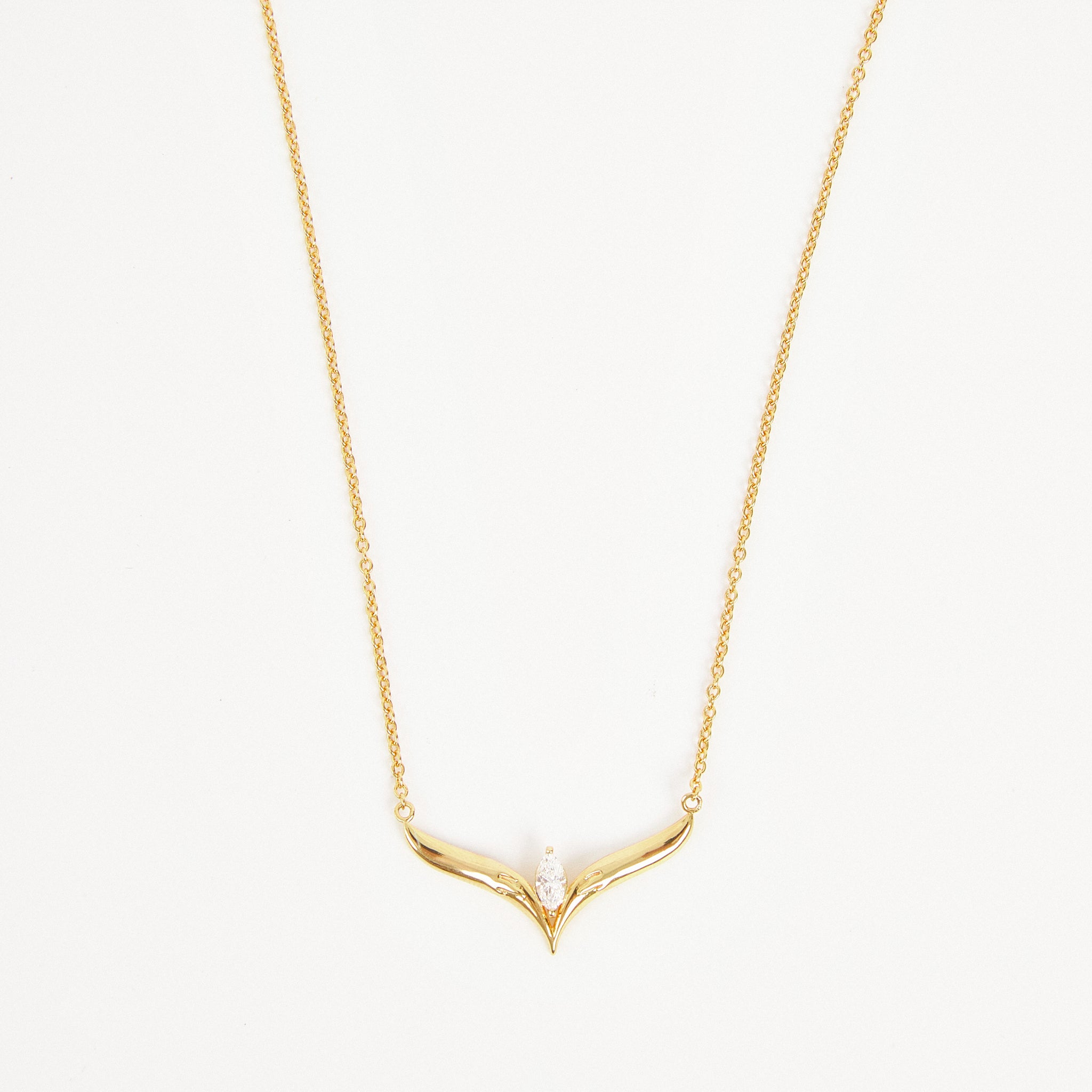 Nine-tailed Fox Guardian V-shaped Necklace
