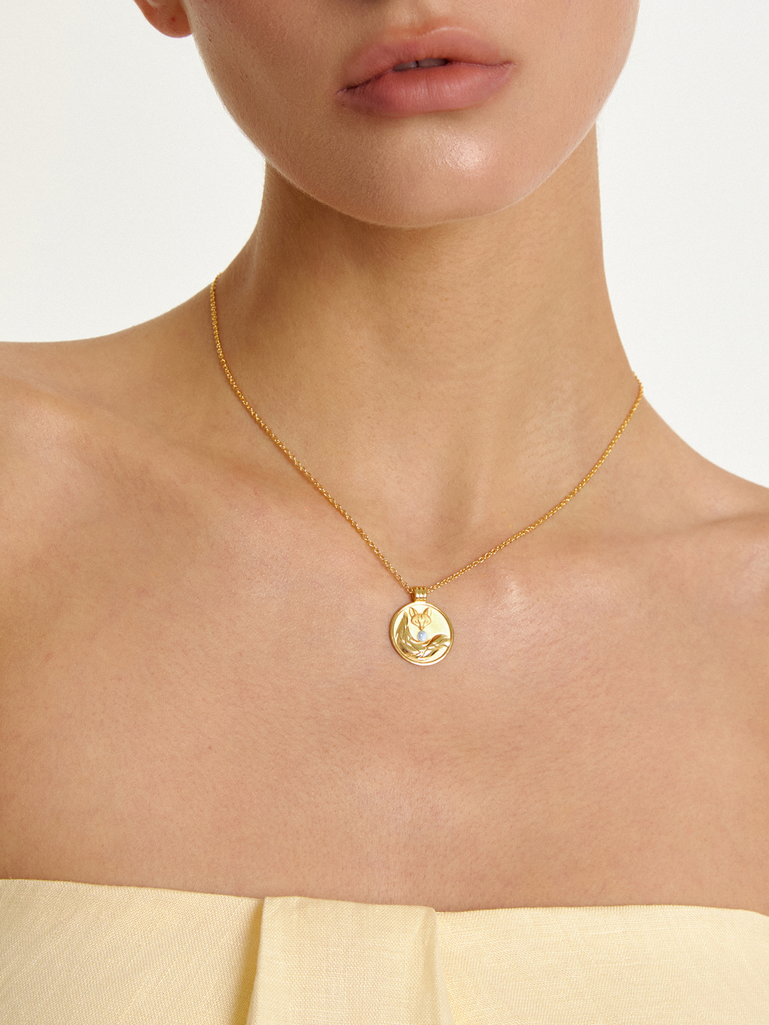 Nine-tailed Fox Guardian Pendant Necklace